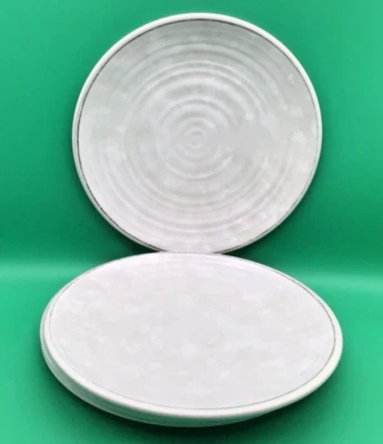 Plato de cena Better Homes & Gardens blanco apagado gris patrón melamina - Juego de 6 Foto 1 de 4