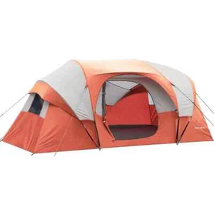 14 ft. x 11 ft. Red 10-Person Canopy Portable Camping Tent with Mesh Windows - Picture 1 of 6