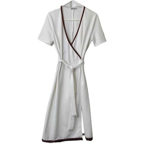OFF WHITE Zara OFf abito bianco avvolgente (taglia small)