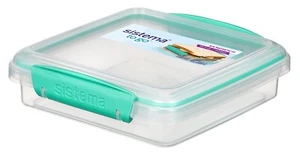 NEW Sistema To Go 450mL Sandwich Food Storage Container Lunch Box Lunchbox Teal! - Picture 1 of 1