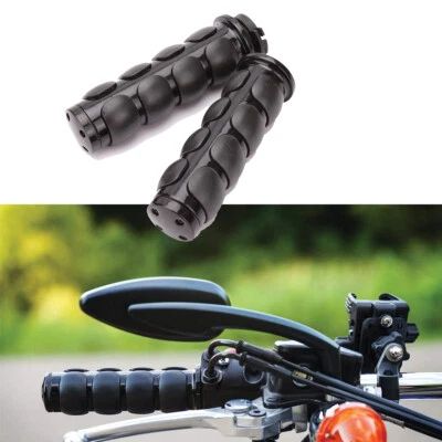 For Harley Davidson CVO Road Glide Dyna Black 1"Motorcycle Handlebar Hand Grips - Изображение 1 из 4