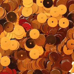 LENTEJUELAS PLANAS SUELTAS DE 8 mm ~ NARANJA metálico ~ Rapa redonda - Imagen 1 de 2