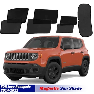 Magnetic Sun Shades ForJeep Renegade 2014-2022 Front Port Back Windows Sun Shade - image 1 of 4