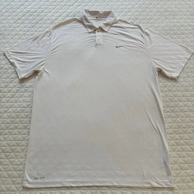 Nike Golf Tiger Woods Hombres XL Camisa Henley Manga Corta Blanca Coleccionable Foto 1 de 4