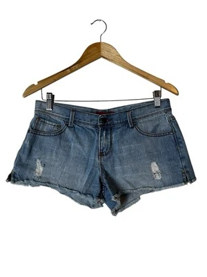 Pantalones Cortos de Jean Forever 21 De Colección Tiro Bajo Cortes Envejecidos Y2K Festival Talla 27 Foto 1 de 4