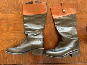 Ariat Women's Black and Marron Tall Top Round Toe Boots Size-8.5 Brown & Black - Picture 1 of 8