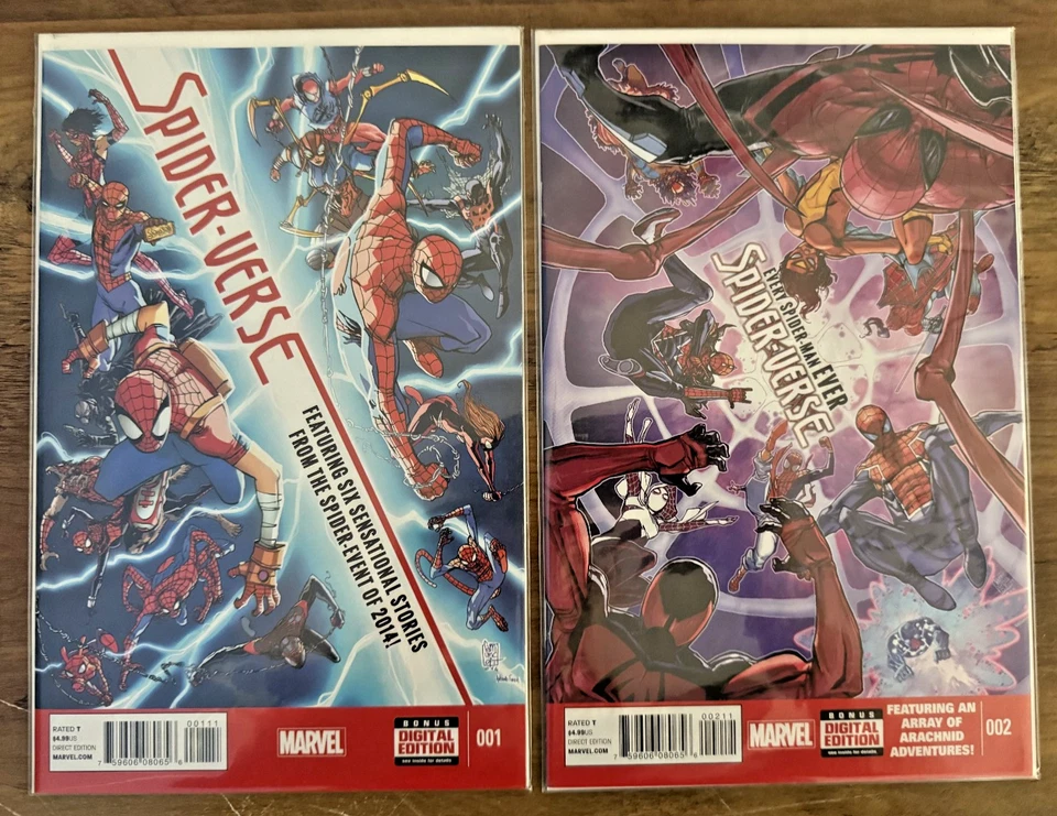 Cómics de Marvel cruzados de Spider-Verse #1 y #2 Dan Slott Skottie Young Spider-Man Foto 1 de 1