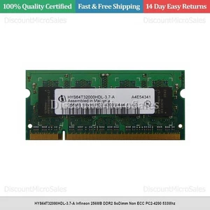 HYS64T32000HDL-3.7-A Infineon 256MB DDR2 SoDimm Non ECC PC2-4200 533Mhz - Picture 1 of 1