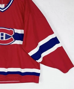 Montreal Canadiens CCM Maska Air Knit Jersey Size L Large NHL Hockey VTG 90s Red - Picture 1 of 10