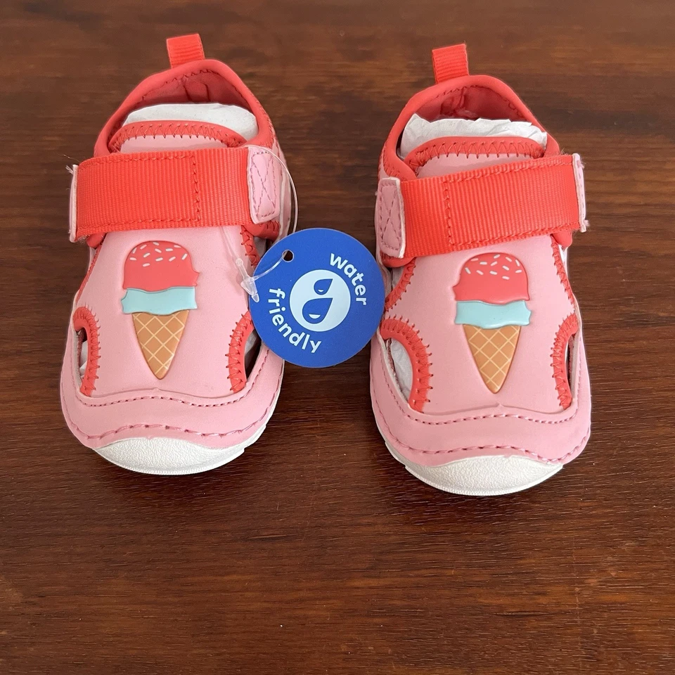 Zapatos Stride Rite Bebé Niñas Splash Ice Cream Talla 3.5W Nuevos con Etiquetas Foto 1 de 4