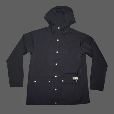 Chaqueta Deus Ex Machina Rambler Anorak Negra Para Hombre Grande Nueva Con Etiquetas Repelente al Agua Foto 1 de 4