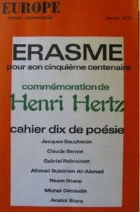 EUROPE N°489 1970 erasme/henri hertz/10 poesie RARE++ - Imagen 1 de 1