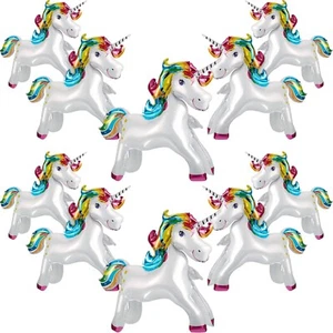 Globos unicornio 10 piezas suministros de fiesta 20 pulgadas 3D grandes - Imagen 1 de 5