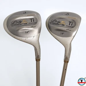 Lady Cobra Oversize Ti Offset 3 & 5 Wood Set Ladies-Flex Graphite Shafts RH - Picture 1 of 14
