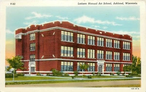 Latimer Manual Art School Ashland Wisconsin WI Postcard - Picture 1 of 2