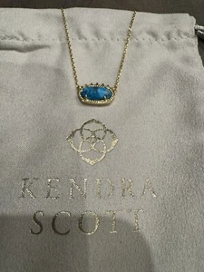 Authentic Kendra Scott Elisa Gold Short Pendant Necklace - Picture 1 of 11