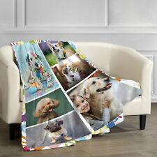Custom Blanket with Picture Collage Customized Throw Blankets Birthday Christmas