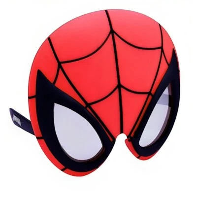 Sun-Staches Marvel Official Spider-Man Sunglasses | Full Mask Costume Accessory - Image 1 of 4