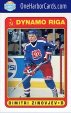 1990 O-Pee-Chee Dinamo Riga Hockey Card #478 Dmitri Zinovjev