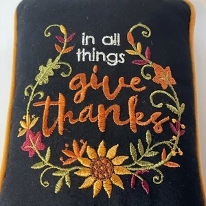 Decoración de Acción de Gracias “En todas las cosas dar gracias” perilla de puerta almohada colgante - Imagen 1 de 6