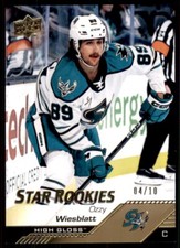 2022-23 AHL Base High Gloss Star Rookies #136 Ozzy Wiesblatt 4/10