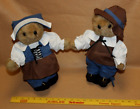 Vintage Mr. & Mrs. Pilgrim Bear Thanksgiving Clothing Tender Heart Treasures 12”