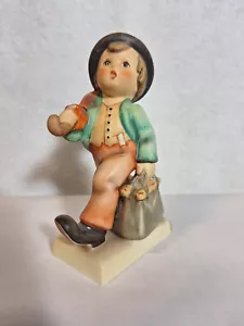 Goebel Hummel Figurine Merry Wanderer Boy, Bag and Umbrell, 11 2/0, 26, Signed - Picture 1 of 8