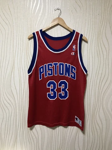 DETROIT PISTONS #33 GRANT HILL NBA BASKETBALL SHIRT JERSEY CHAMPION Cover