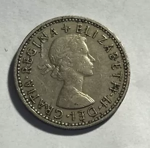 One Shilling 1955 Dei Gratia Regina Elizabeth II - Picture 1 of 2