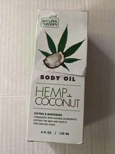 1 Stück Natural Therapy 4 Oz Hanf & Kokosnuss Erweicht & Befeuchtet Körperöl - Bild 1 von 4