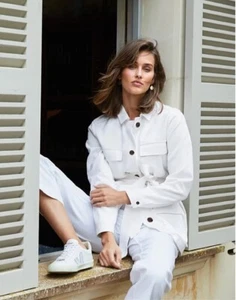 The White Company Tencel Safari Jacket, Ecru (UK14/BNWT) - Picture 1 of 14