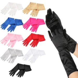 Elbow Opera Finger Long Gloves Wrist Stretch Satin Prom Costume Flapper Gloves - Picture 1 of 21