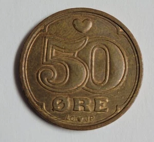 1994 Danmark 50 Ore Beautiful Coin Denmark - Picture 1 of 2