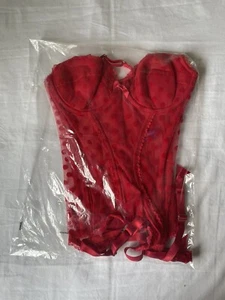 L’Agent by Agent Provocateur RED ROSALYN BASQUE BUSTIER 34C POLKA DOT - e733 - Bild 1 von 3