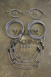 Front & Rear Brake Line Replacement Kit For 96-00 Honda Civic w/rear disc - Picture 1 of 9