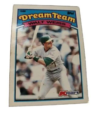1989 Topps Kmart Dream Team #4 Walt Weiss Oakland A’s Athletics NmMt Free Ship! - Image 1 of 2
