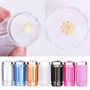 Herramienta de punta de gelatina de silicona transparente sello de uñas francesas raspador rápido - Imagen 1 de 22
