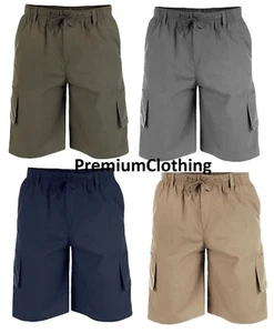 NEW Duke D555 Mens Cargo Shorts Designer Elasticated Waist Casual Combats M-6XL - Picture 1 of 5