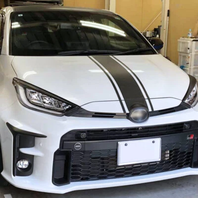 Calcomanía deportiva de 8" para techo de capó rally carreras rayas de vinilo para Toyota GR Yaris / Supra Foto 1 de 4