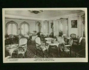 Emperatriz de Australia - Salón 1ª Clase - Envío Vintage RPPC Foto Postal - Imagen 1 de 2