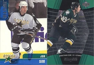Jonathan Sim 1999-00 Black Diamond & In The Game Be A Player Rookie Card Lot (2) - Picture 1 of 1