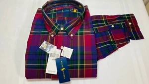 Ralph Lauren Camicia Oxford Uomo, Big &Tall Classic BD, Tartan Plaid, 3XB, Nuova con etichette - Foto 1 di 9