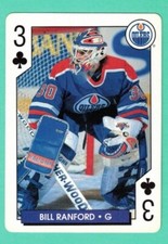 (1) BILL RANFORD 1995-96 NHL ACES OILERS   PLAYING  CARD (H4449)