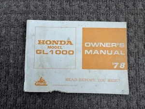 1978 Honda GL1000 OEM ORIGINAL OWNERS MANUAL GOLDWING - Picture 1 of 4