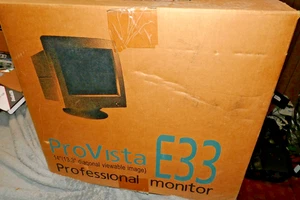 1999 NIB NEW Vintage Professional 14 inch CRT monitor 1024X768 60HZ PROVISTA E33 - Picture 1 of 7