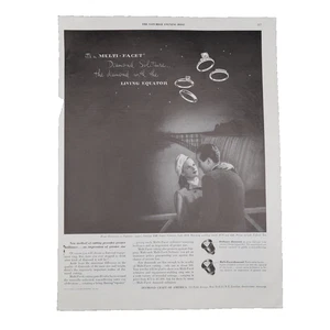 Publicidad Diamond Craft of America 1946 joyería vintage compromiso de boda - Imagen 1 de 5
