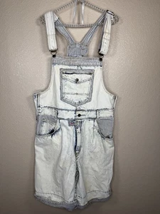 Vintage 90’s GET USED By Elie Acid Wash Denim Shortalls Gr. L Grunge Y2K  - Bild 1 von 9