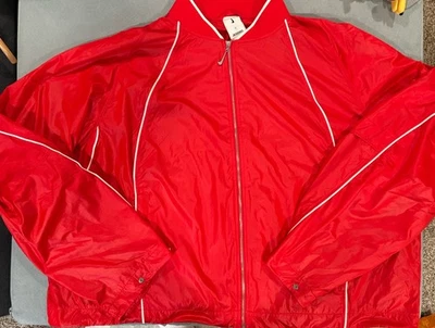 Nike x Jacquemus Unisex Track Jacket Cropped Bomber Red White Full Zip Size 2XL - Image 1 of 4