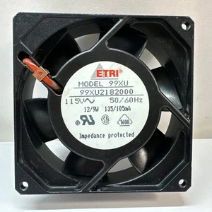ETRI 99XU0182000 Cooling Fan 12/9W 135/105MA 115V 50/60HZ - Afbeelding 1 van 4