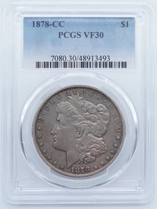 1878 CC Morgan Silver Dollar $1 PCGS VF30 - .175 - C2874 - Picture 1 of 4